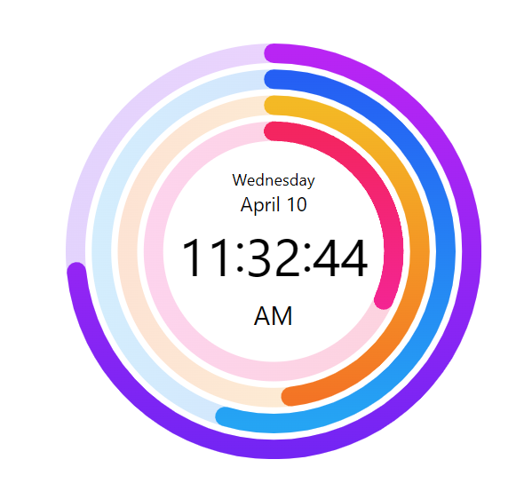 子比主题美化 – 圆环进程时钟-阿酷Bolg网